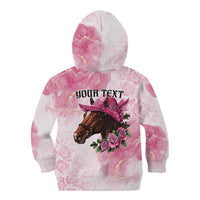 Personalized Kentucky Horse Race Kid Hoodie Big Hats And Horses Pink Out Party