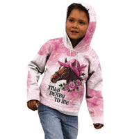 Personalized Kentucky Horse Race Kid Hoodie Big Hats And Horses Pink Out Party