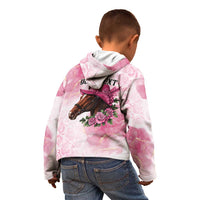 Personalized Kentucky Horse Race Kid Hoodie Big Hats And Horses Pink Out Party