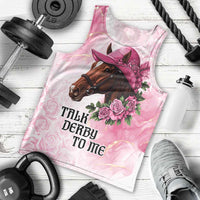 Personalized Kentucky Horse Race Men Tank Top Big Hats And Horses Pink Out Party