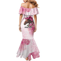 Personalized Kentucky Horse Race Mermaid Dress Big Hats And Horses Pink Out Party
