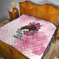 Personalized Kentucky Horse Race Quilt Big Hats And Horses Pink Out Party