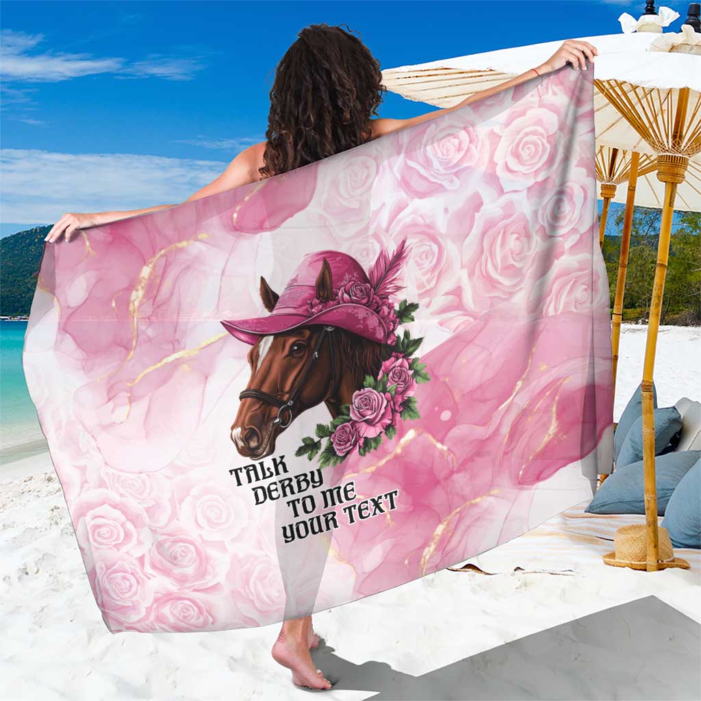 Personalized Kentucky Horse Race Sarong Big Hats And Horses Pink Out Party