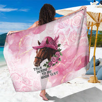 Personalized Kentucky Horse Race Sarong Big Hats And Horses Pink Out Party