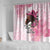 Personalized Kentucky Horse Race Shower Curtain Big Hats And Horses Pink Out Party