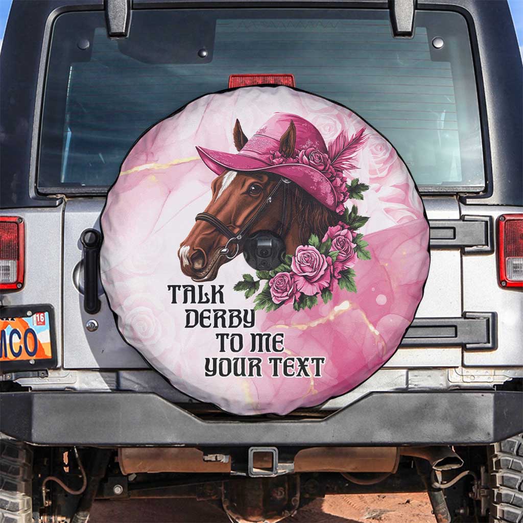 Personalized Kentucky Horse Race Spare Tire Cover Big Hats And Horses Pink Out Party