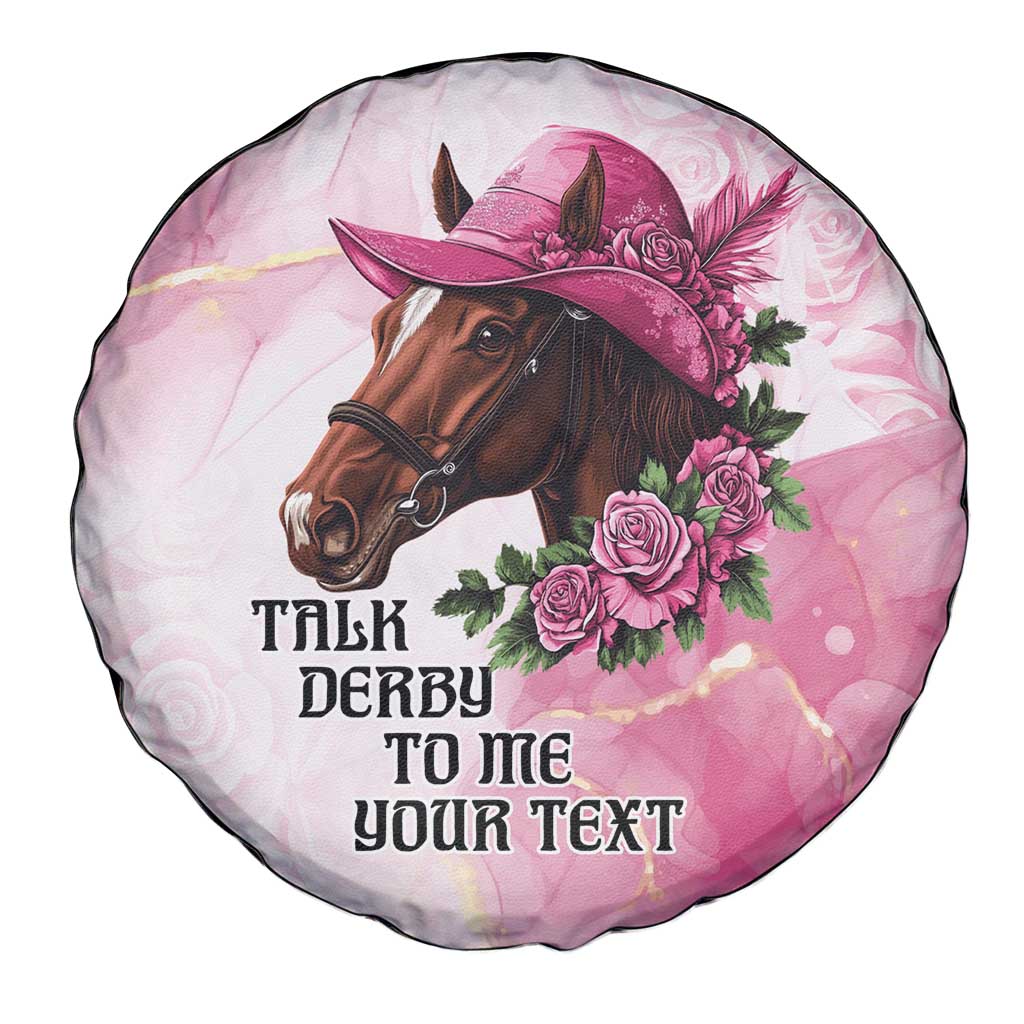 Personalized Kentucky Horse Race Spare Tire Cover Big Hats And Horses Pink Out Party