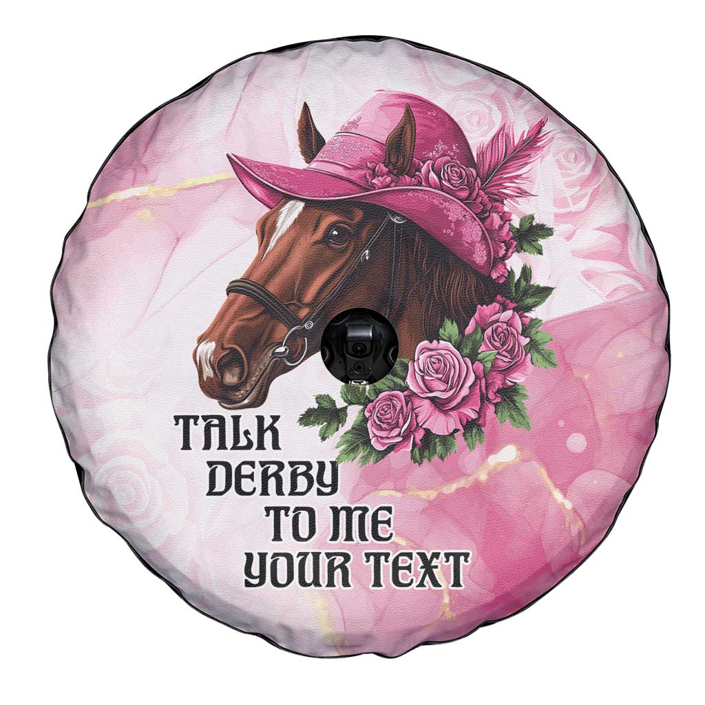Personalized Kentucky Horse Race Spare Tire Cover Big Hats And Horses Pink Out Party