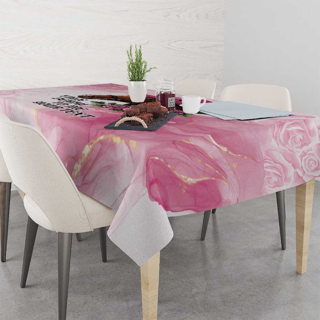 Personalized Kentucky Horse Race Tablecloth Big Hats And Horses Pink Out Party