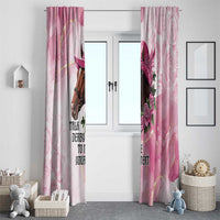 Personalized Kentucky Horse Race Window Curtain Big Hats And Horses Pink Out Party