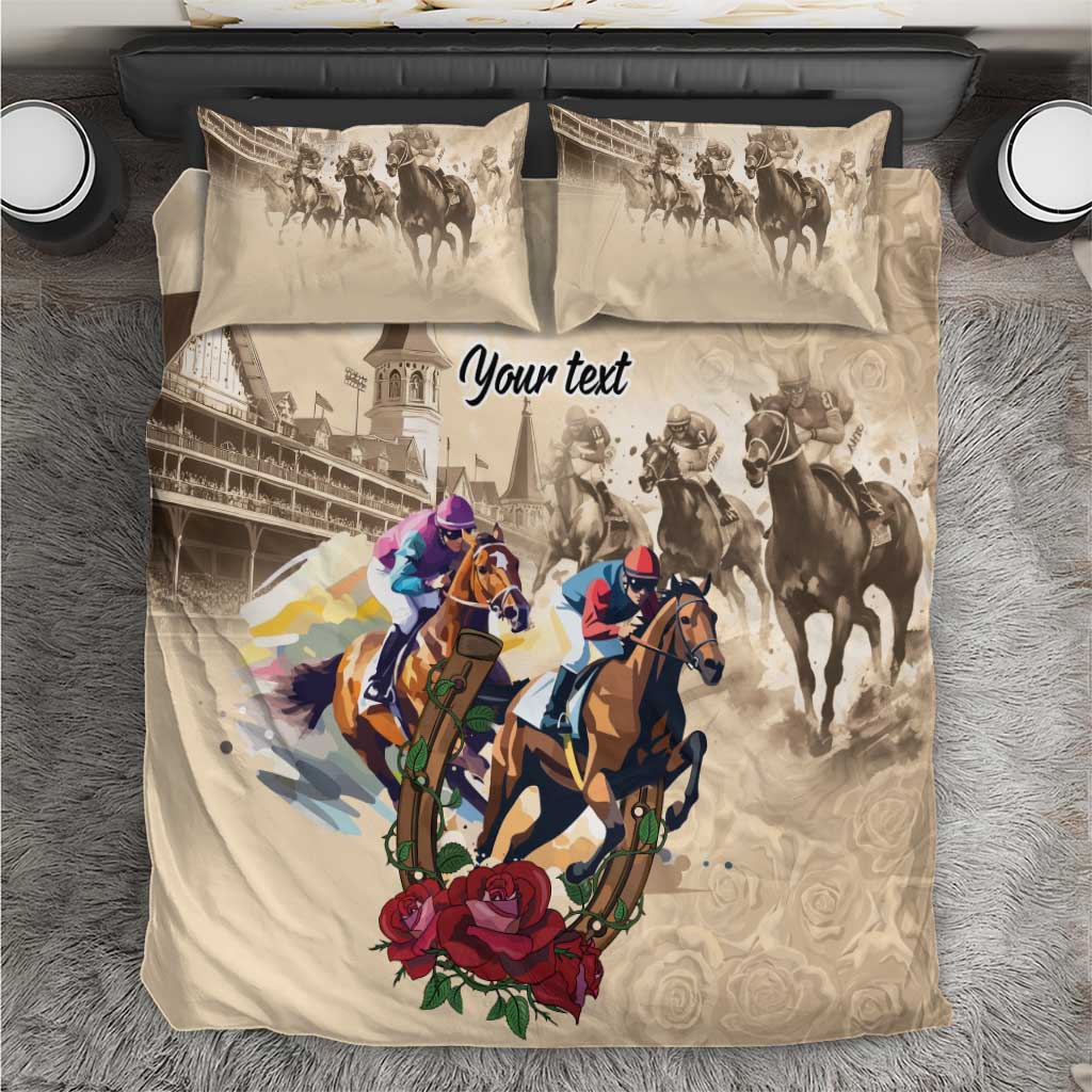Personalized Kentucky Horse Race Bedding Set Race for Rosse