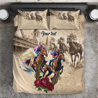 Personalized Kentucky Horse Race Bedding Set Race for Rosse