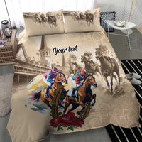 Personalized Kentucky Horse Race Bedding Set Race for Rosse