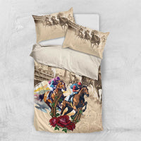 Personalized Kentucky Horse Race Bedding Set Race for Rosse