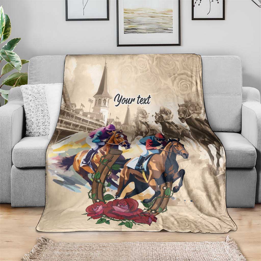 Personalized Kentucky Horse Race Blanket Race for Rosse