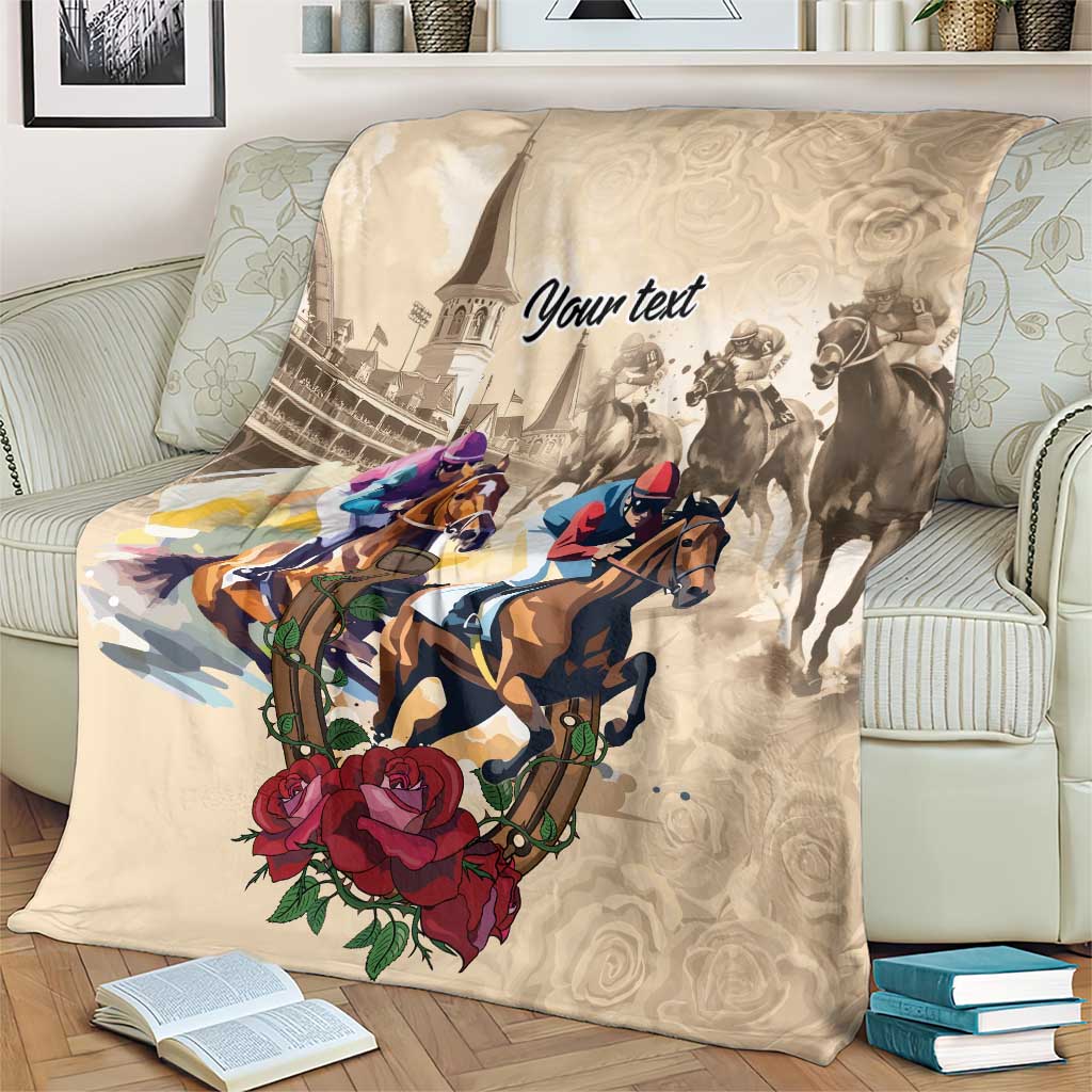 Personalized Kentucky Horse Race Blanket Race for Rosse