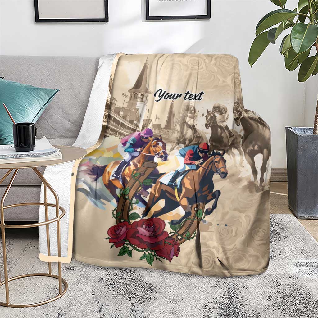 Personalized Kentucky Horse Race Blanket Race for Rosse
