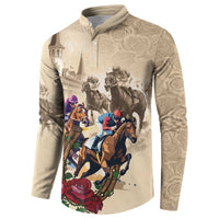 Personalized Kentucky Horse Race Button Sweatshirt Race for Rosse