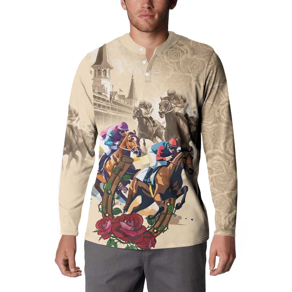 Personalized Kentucky Horse Race Button Sweatshirt Race for Rosse