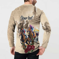 Personalized Kentucky Horse Race Button Sweatshirt Race for Rosse