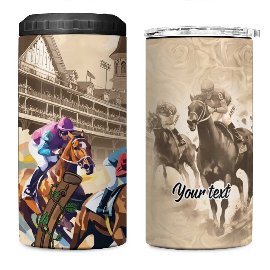Personalized Kentucky Horse Race 4 in 1 Can Cooler Tumbler Race for Rosse