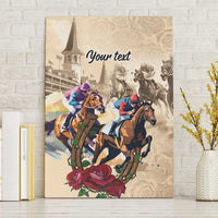 Personalized Kentucky Horse Race Canvas Wall Art Race for Rosse