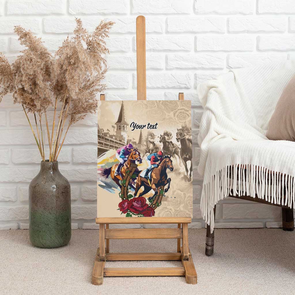 Personalized Kentucky Horse Race Canvas Wall Art Race for Rosse