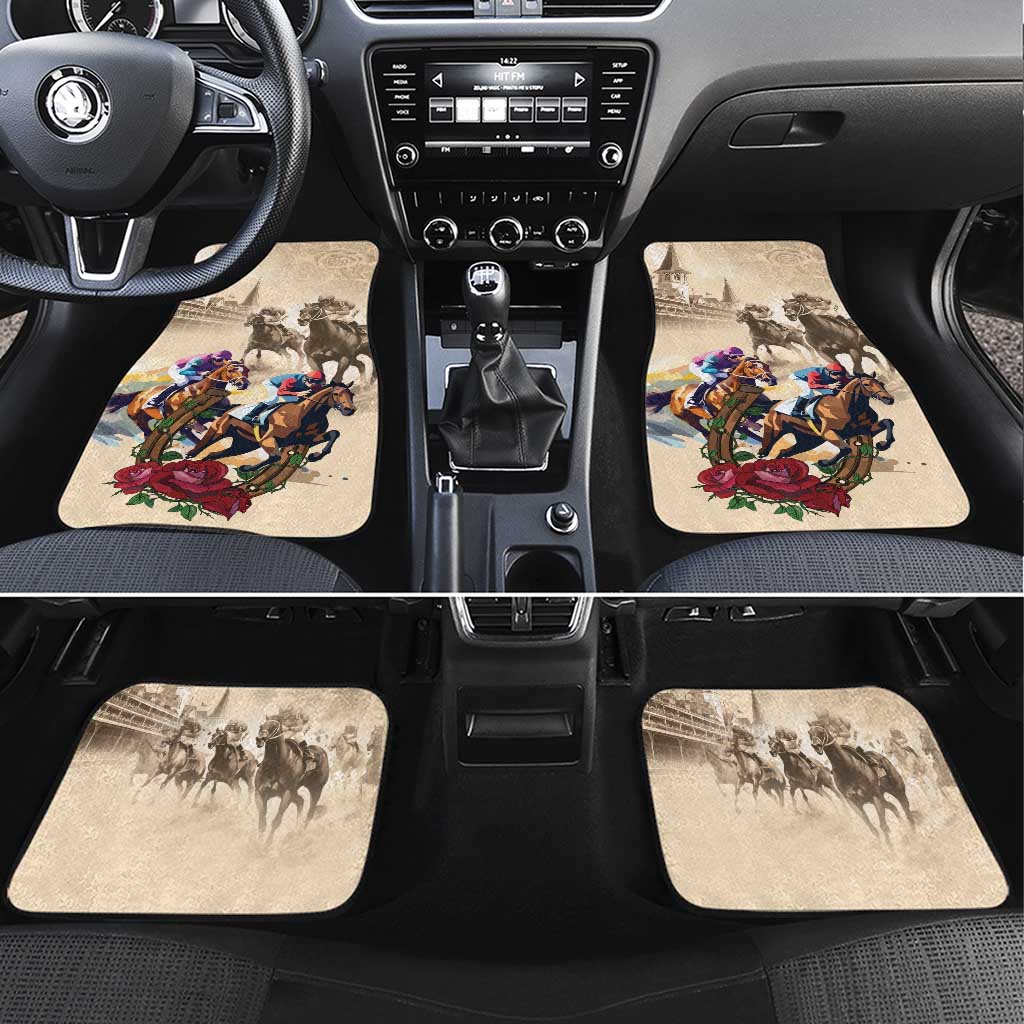 Personalized Kentucky Horse Race Car Mats Race for Rosse