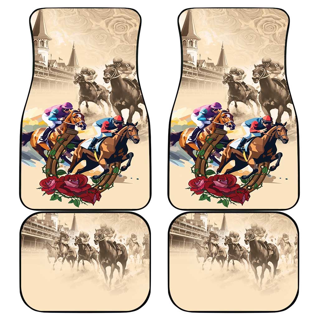 Personalized Kentucky Horse Race Car Mats Race for Rosse
