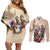 Personalized Kentucky Horse Race Couples Matching Off Shoulder Short Dress and Long Sleeve Button Shirt Race for Rosse