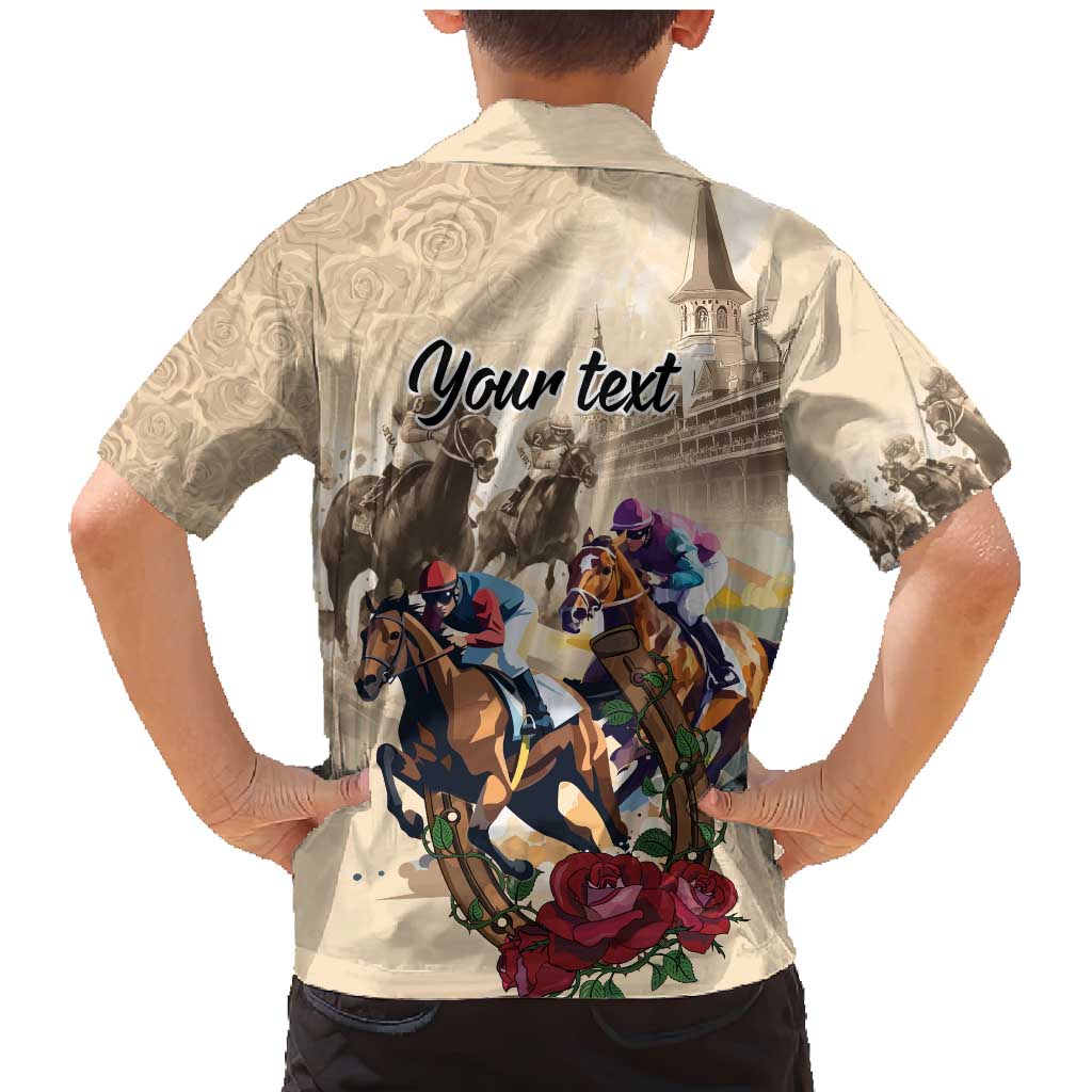 Personalized Kentucky Horse Race Family Matching Mermaid Dress and Hawaiian Shirt Race for Rosse