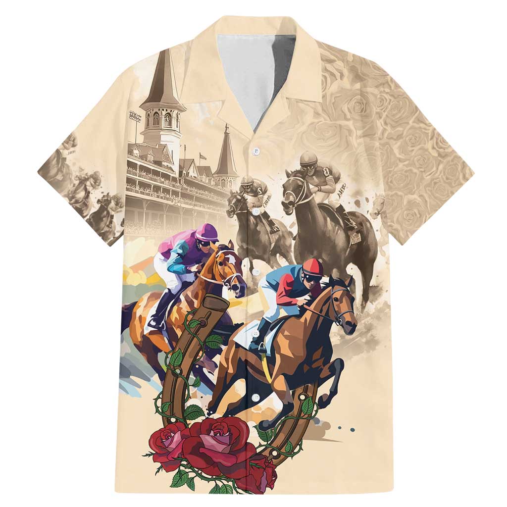 Personalized Kentucky Horse Race Family Matching Mermaid Dress and Hawaiian Shirt Race for Rosse
