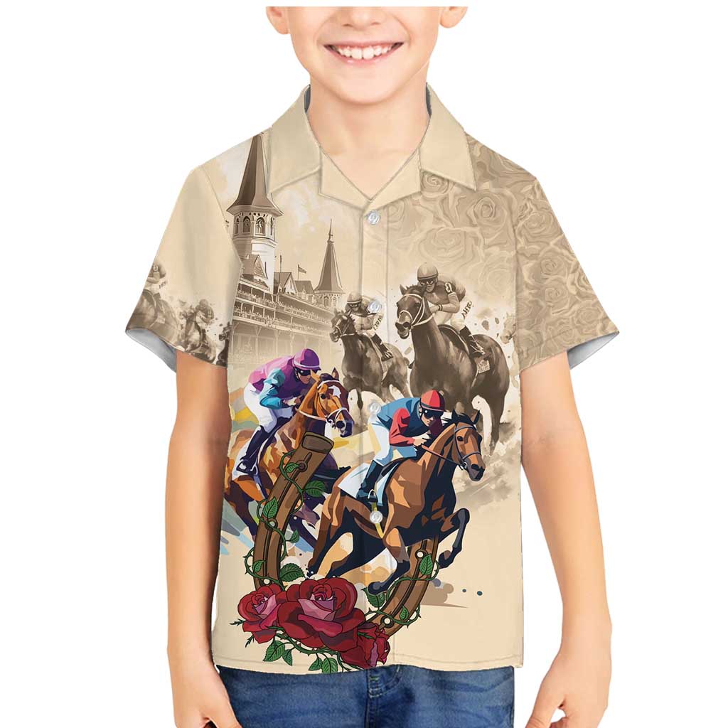Personalized Kentucky Horse Race Family Matching Mermaid Dress and Hawaiian Shirt Race for Rosse