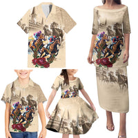 Personalized Kentucky Horse Race Family Matching Puletasi and Hawaiian Shirt Race for Rosse