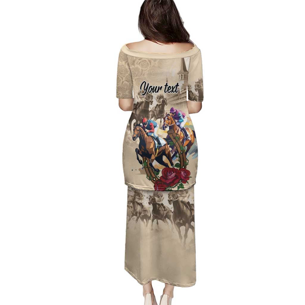 Personalized Kentucky Horse Race Family Matching Puletasi and Hawaiian Shirt Race for Rosse