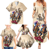 Personalized Kentucky Horse Race Family Matching Summer Maxi Dress and Hawaiian Shirt Race for Rosse