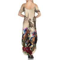 Personalized Kentucky Horse Race Family Matching Summer Maxi Dress and Hawaiian Shirt Race for Rosse