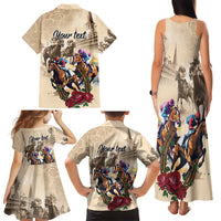 Personalized Kentucky Horse Race Family Matching Tank Maxi Dress and Hawaiian Shirt Race for Rosse