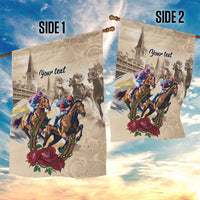 Personalized Kentucky Horse Race Garden Flag Race for Rosse
