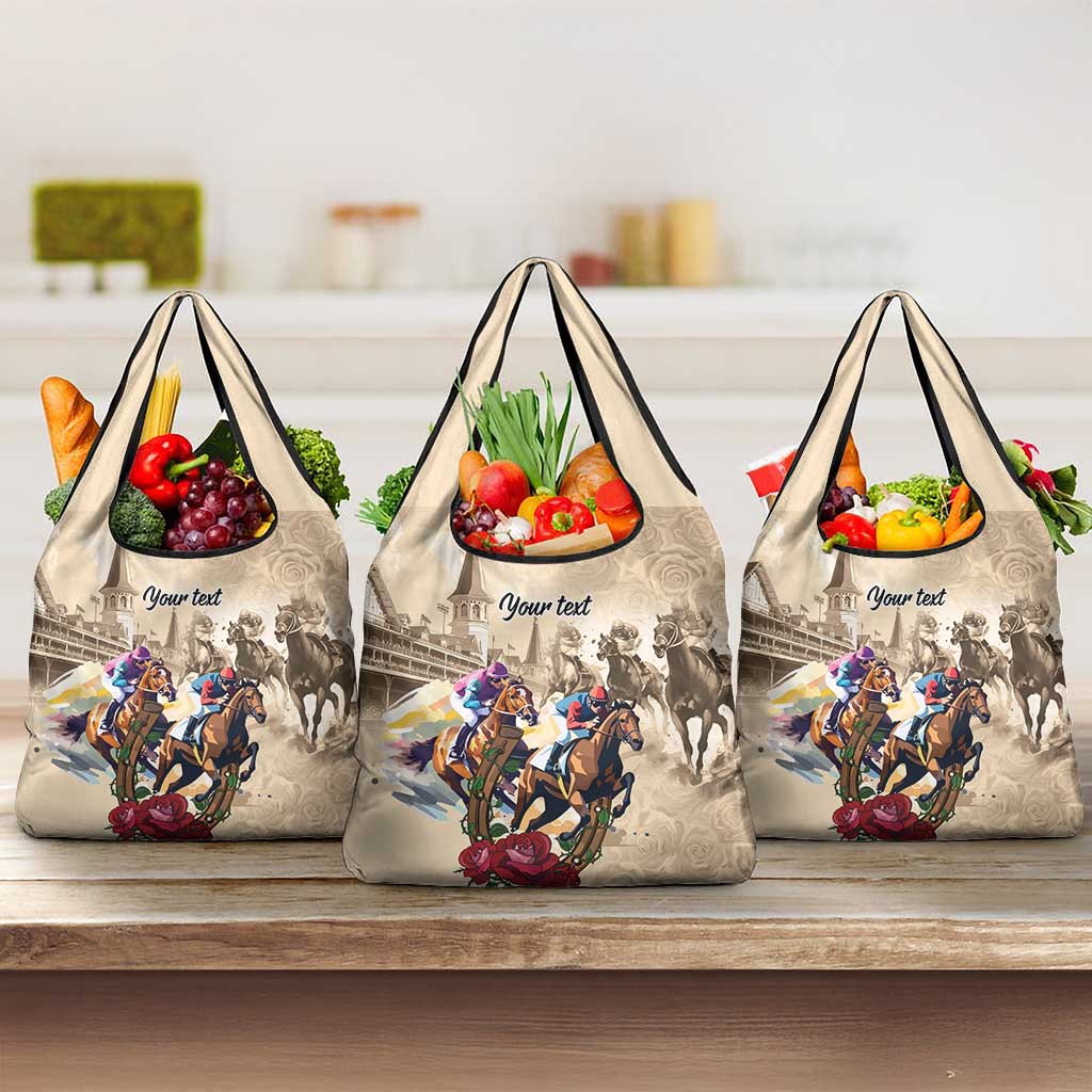 Personalized Kentucky Horse Race Grocery Bag Race for Rosse