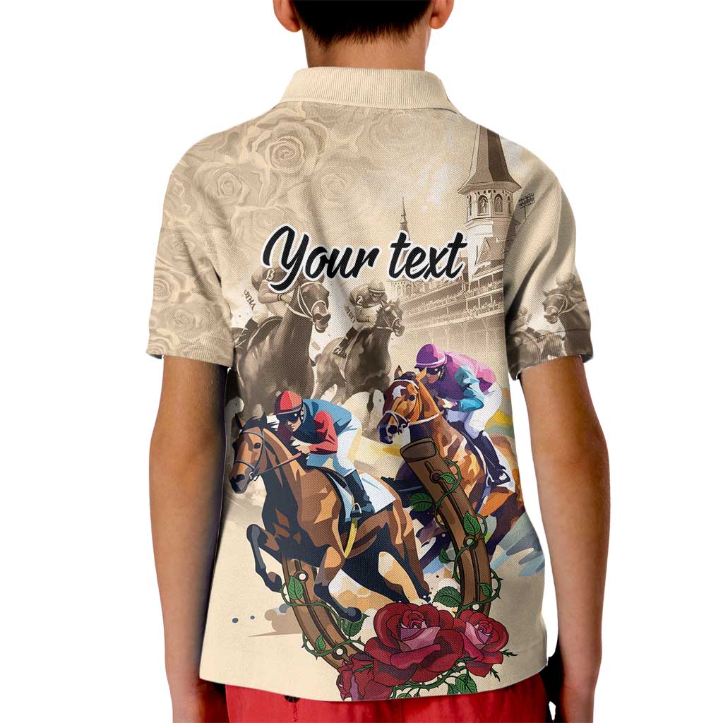 Personalized Kentucky Horse Race Kid Polo Shirt Race for Rosse