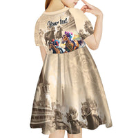 Personalized Kentucky Horse Race Kid Short Sleeve Dress Race for Rosse