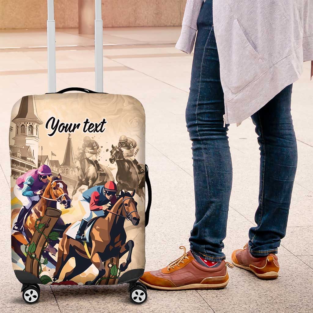Personalized Kentucky Horse Race Luggage Cover Race for Rosse
