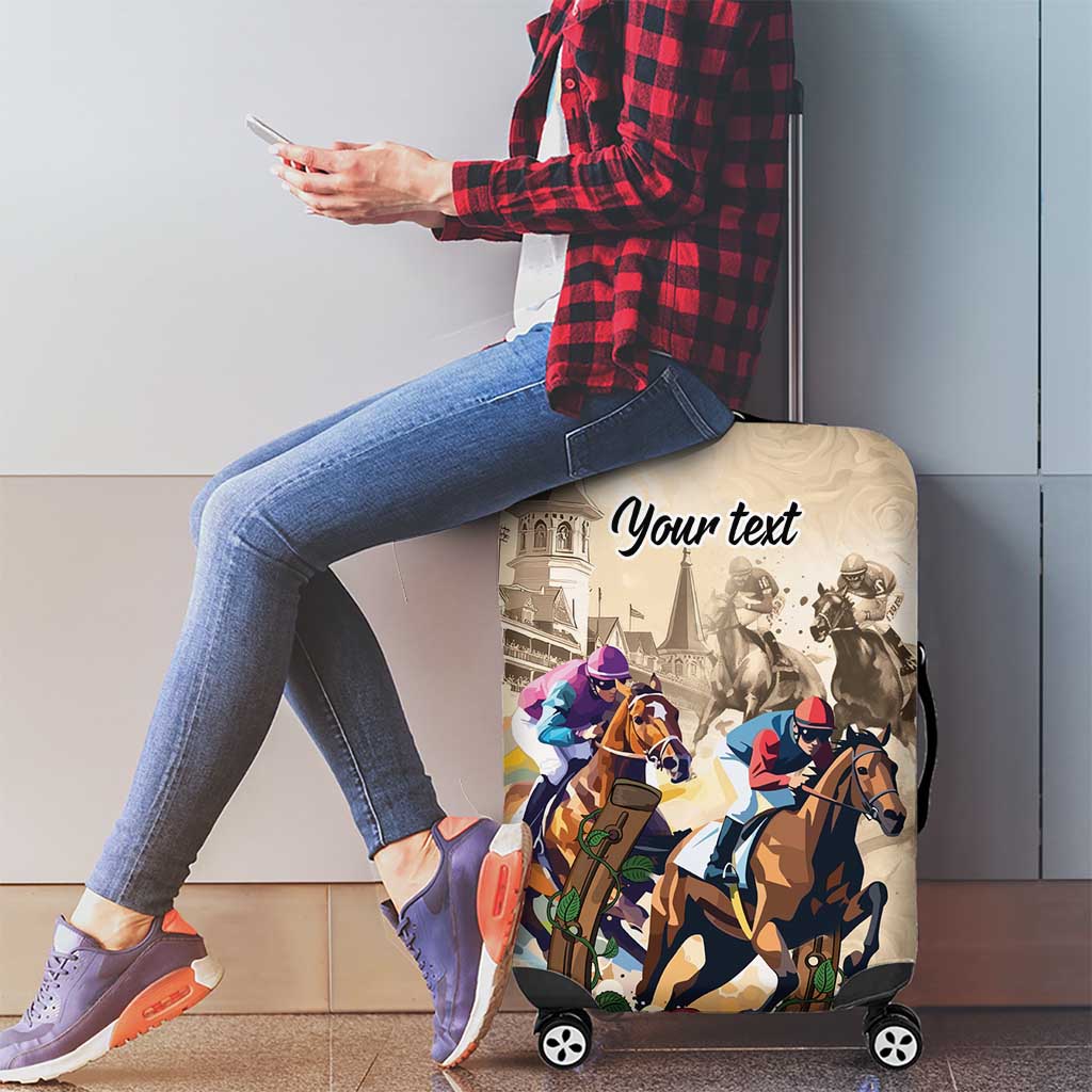 Personalized Kentucky Horse Race Luggage Cover Race for Rosse