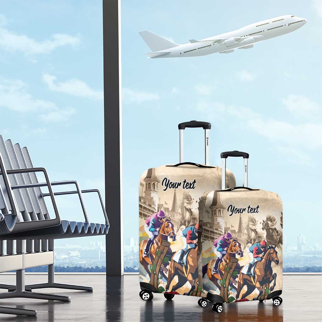 Personalized Kentucky Horse Race Luggage Cover Race for Rosse