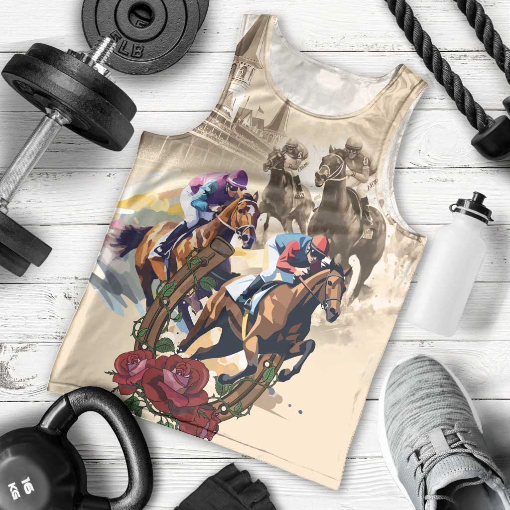 Personalized Kentucky Horse Race Men Tank Top Race for Rosse