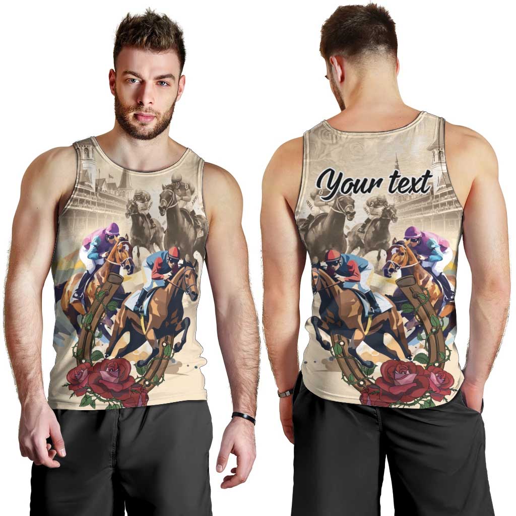 Personalized Kentucky Horse Race Men Tank Top Race for Rosse