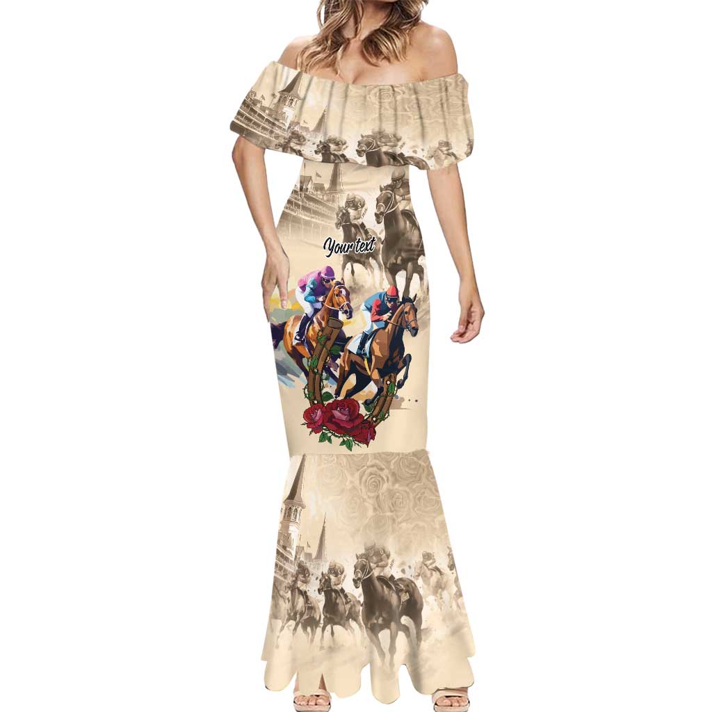 Personalized Kentucky Horse Race Mermaid Dress Race for Rosse