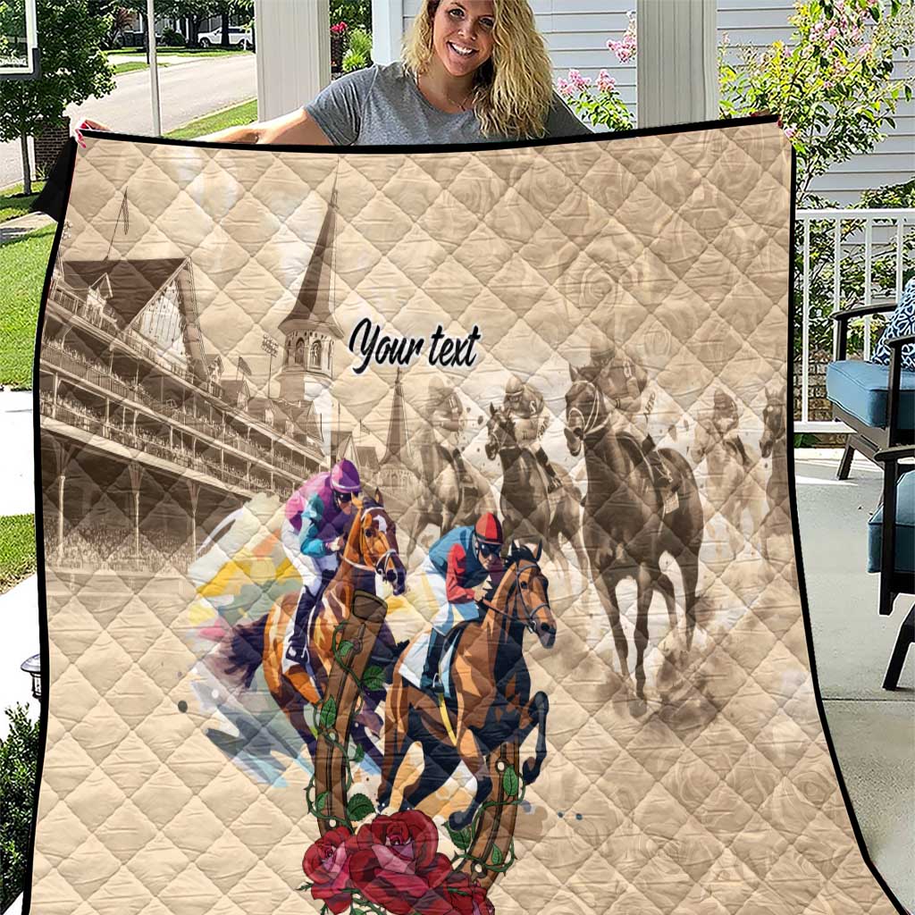 Personalized Kentucky Horse Race Quilt Race for Rosse