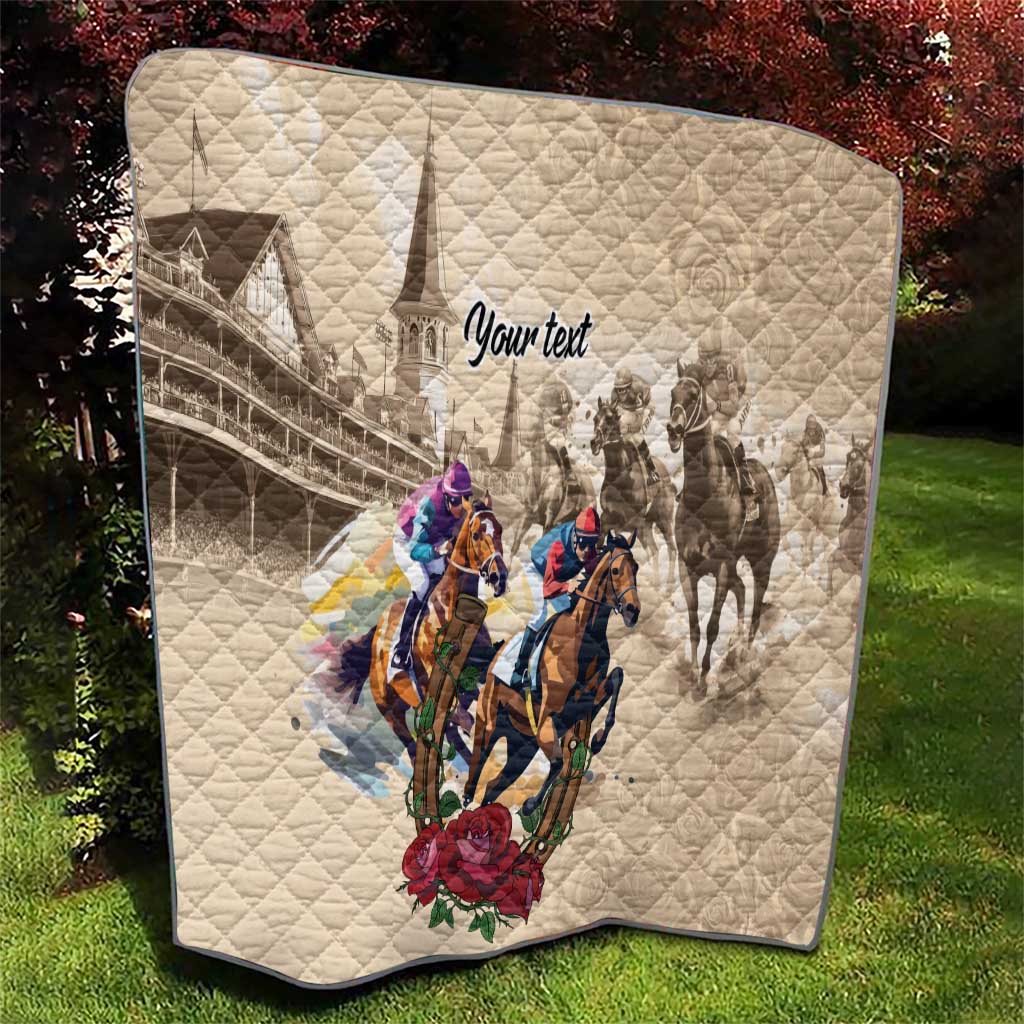 Personalized Kentucky Horse Race Quilt Race for Rosse